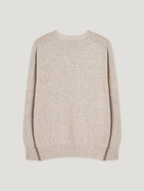 Winter White Shetland Crew Neck Sweater