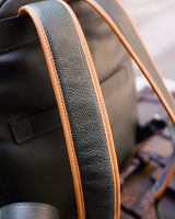 GLOBETROTTER - Full-grain Leather Backpack - British Green/Tan