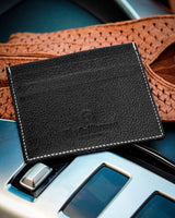 THE OUTLIERMAN card holders GLOBETROTTER - Full-grain Leather Six-Slot Card Holder - Black
