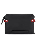 GLOBETROTTER - Full-grain Leather Document Case - Black/Red