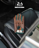Centenary 24 Hours of Le Mans - Driving Gloves - Heritage Brown/British Green/Ivory
