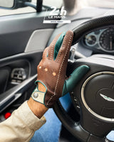 Centenary 24 Hours of Le Mans - Driving Gloves - Heritage Brown/British Green/Ivory