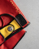 THE OUTLIERMAN gloves MULSANNE 24 Hours of Le Mans - Driving Gloves - Racing Red/Modena Yellow