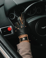 TOP GEAR - Deerskin Leather Driving Gloves - Black