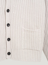 Natural Chucky Ribbed Art Cardi