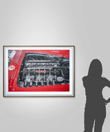 Maserati 300S Engine Bay - Art Screen Print