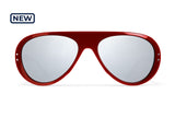 Ski Aviators red sunglasses by VALLON