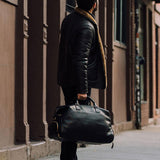 The Leather Weekender