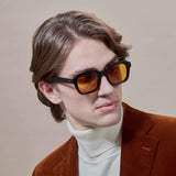 Lino Eco Black // Orange