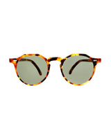 Lapel Amber Tortoise // Bottle Green