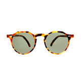 Lapel Amber Tortoise // Bottle Green