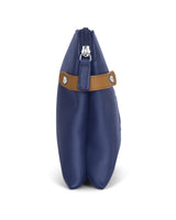 THE OUTLIERMAN document cases GLOBETROTTER - Full-grain Leather Document Case - Blue/Tan
