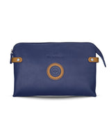 THE OUTLIERMAN document cases GLOBETROTTER - Full-grain Leather Document Case - Blue/Tan