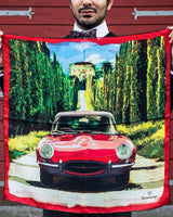 THE OUTLIERMAN foulard E-TYPE'S PORTRAIT - Silk Scarf
