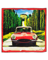 THE OUTLIERMAN foulard E-TYPE'S PORTRAIT - Silk Scarf