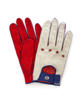 THE OUTLIERMAN gloves ARNAGE 24 Heures du Mans - Driving Gloves - Italy White/Racing Red/Tour de France Blue