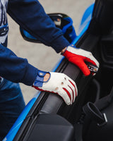 THE OUTLIERMAN gloves ARNAGE 24 Heures du Mans - Driving Gloves - Italy White/Racing Red/Tour de France Blue