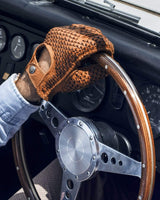 THE OUTLIERMAN gloves BESPOKE - Peccary Leather Driving Gloves - Cork/Tan