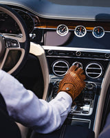 THE OUTLIERMAN gloves BESPOKE - Peccary Leather Driving Gloves - Cork/Tan