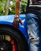 THE OUTLIERMAN gloves MULSANNE 24 Heures du Mans - Driving Gloves - Hyper Black/Racing Red/Italy White