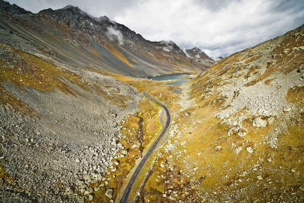 A scenic image of a Swiss alpine pass