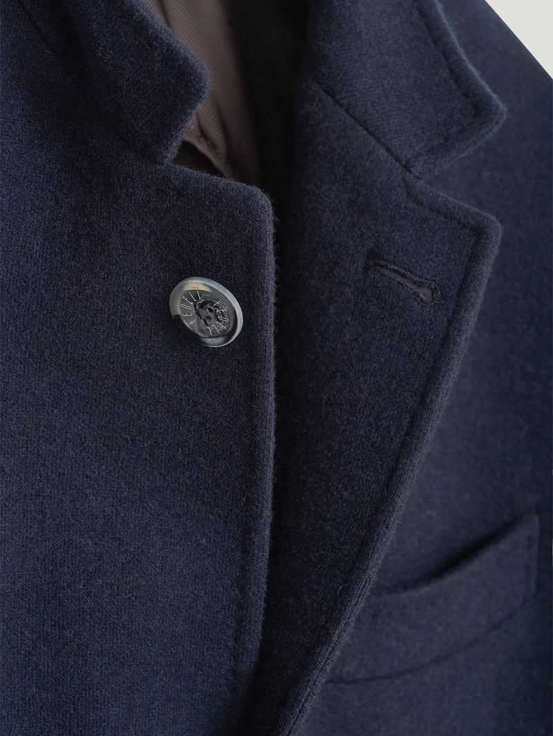 Double Faced Navy Cashmere Blazer