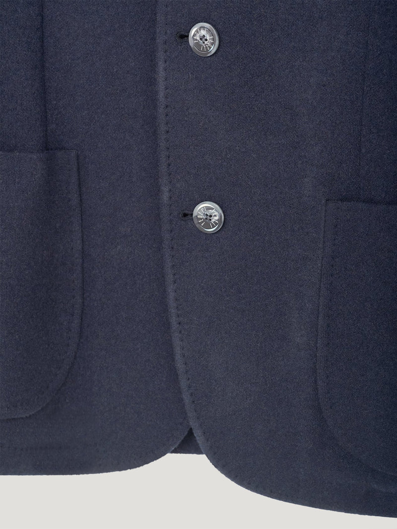 Double Faced Navy Cashmere Blazer