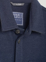 Navy Double Faced Cashmere Over Shirt