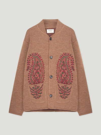 Vicuna Single Breasted Paisley Jacket