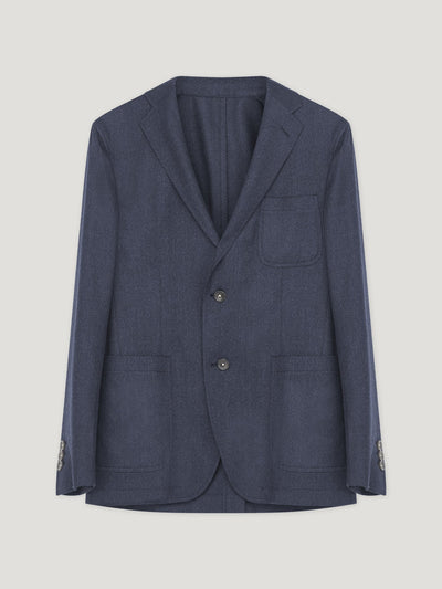 Navy Delon Flannelle Jacket