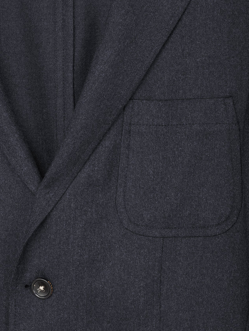 Navy Delon Flannelle Jacket