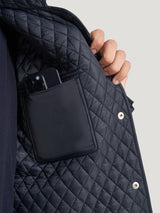 Navy Quilted Norfolk Jacket