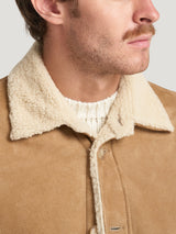 Natural Shearling Cropped Jacket