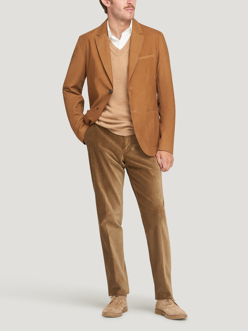 Cognac Suede Blazer