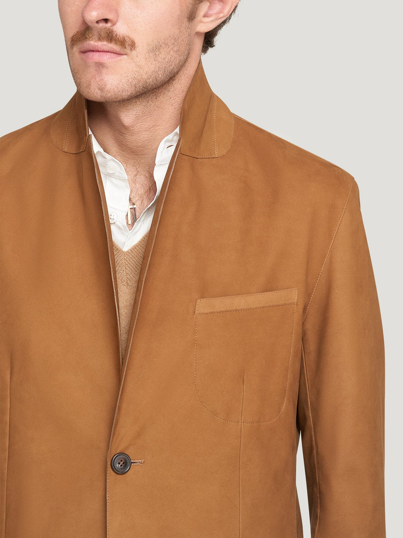 Cognac Suede Blazer