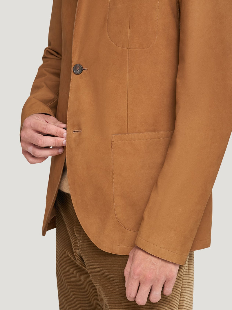 Cognac Suede Blazer