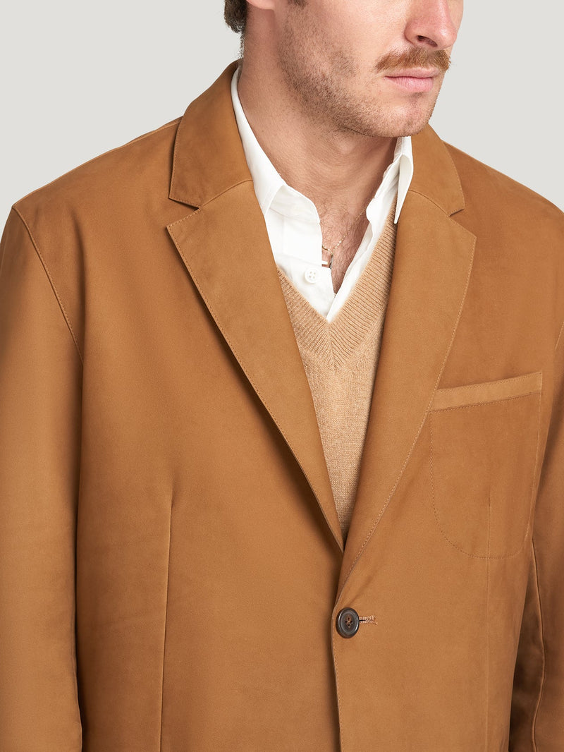 Cognac Suede Blazer