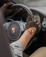 Caffè Togo suede driving gloves