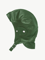 GREEN LEATHER HELMET