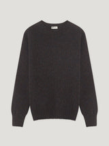 Brown Shetland Crew Neck Sweater