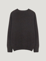 Brown Shetland Crew Neck Sweater