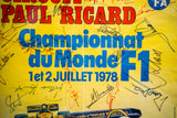 1978 F1 French GP Poster Signed