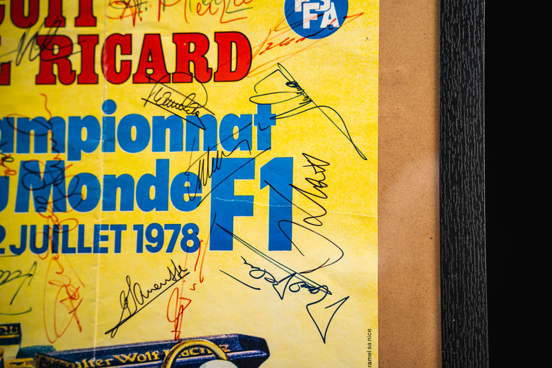 1978 F1 French GP Poster Signed