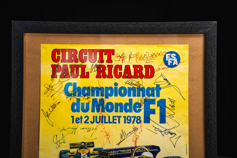 1978 F1 French GP Poster Signed