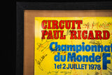 1978 F1 French GP Poster Signed