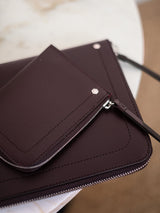 Burgundy Hex Half Small Wallet