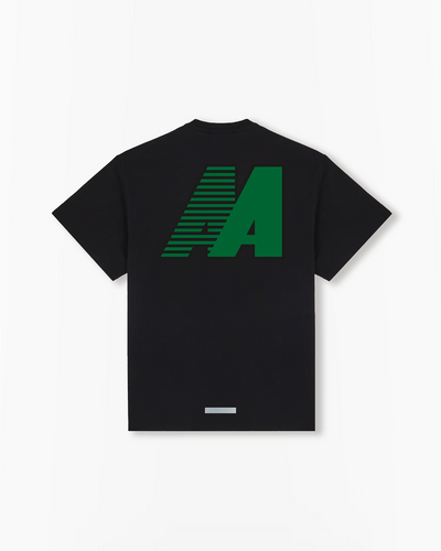 AA Black T-Shirt Reflective Logo