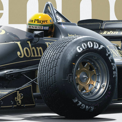 Ayrton Senna | 1985 Tribute Estoril | Lotus 97T Poster