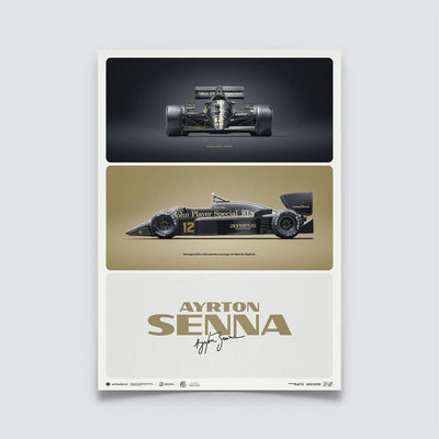 Ayrton Senna | 1985 The First Win Estoril | Lotus 97T Poster
