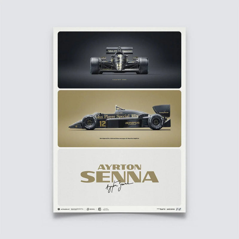 Ayrton Senna | 1985 The First Win Estoril | Lotus 97T Poster